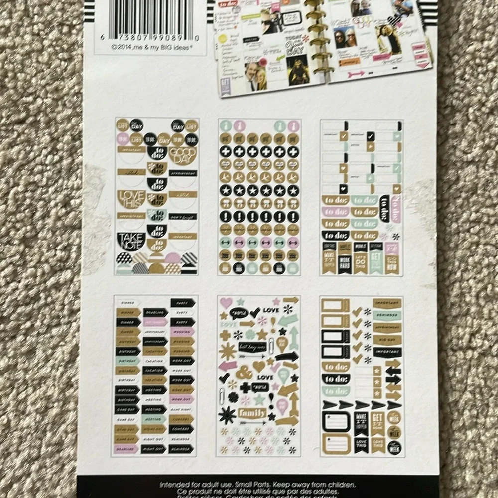 happy planner misc set of refills covers stickers